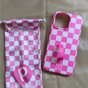 Loopy Case iPhone 15 Pro Max Pink Checkered